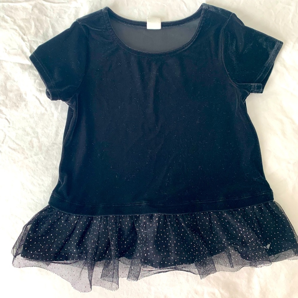 GAP Girls Black velvety top